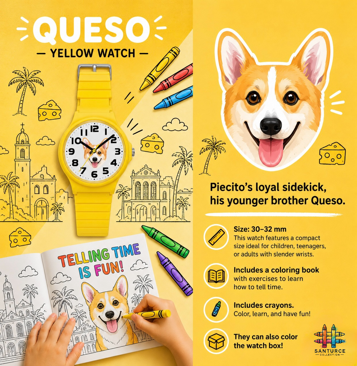 El Queso™ — Reloj infantil (32–34 mm)